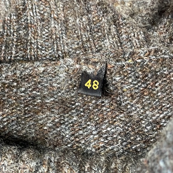 SOLD - Loro Piana Cashmere Turtleneck Sweater Marled Brown Knit Mens Sz 48 Small - Picture 8 of 13